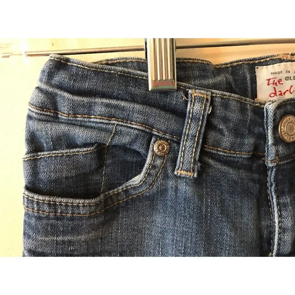 Size 8 Girls Old Navy The Darling Low Rise Boot Cut Jeans Denim Adjustable Waist